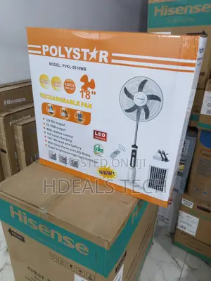 Remote-Controlled Polystar 18" Fan With Led Usb