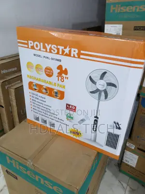 Usb-Compatible Rechargeable Fan - Polystar PVKL-5018wb
