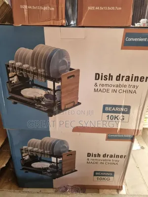 Dish Drainer With Wooden Board