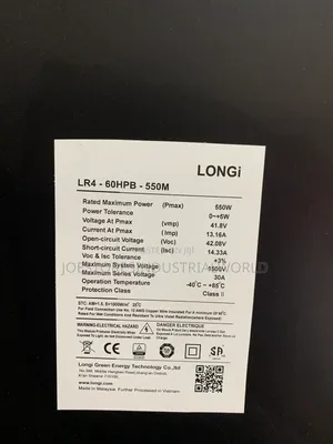 Monocrystalline Solar Panel 550w 120cells