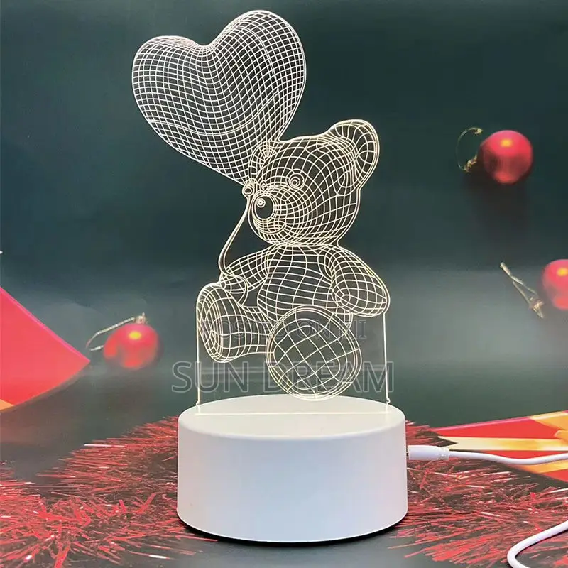 3d Lamp Bear Lamp Gift Idea Night Light