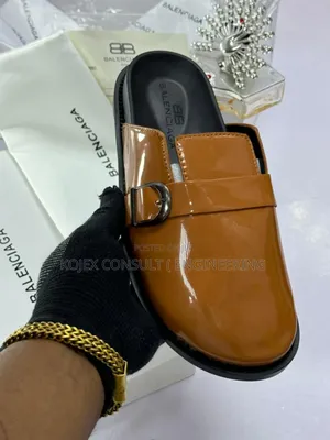 Balenciaga Brown Leather Half Shoe