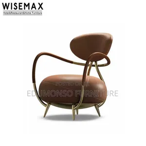 Italian Minimalist Leather Leisure Chair