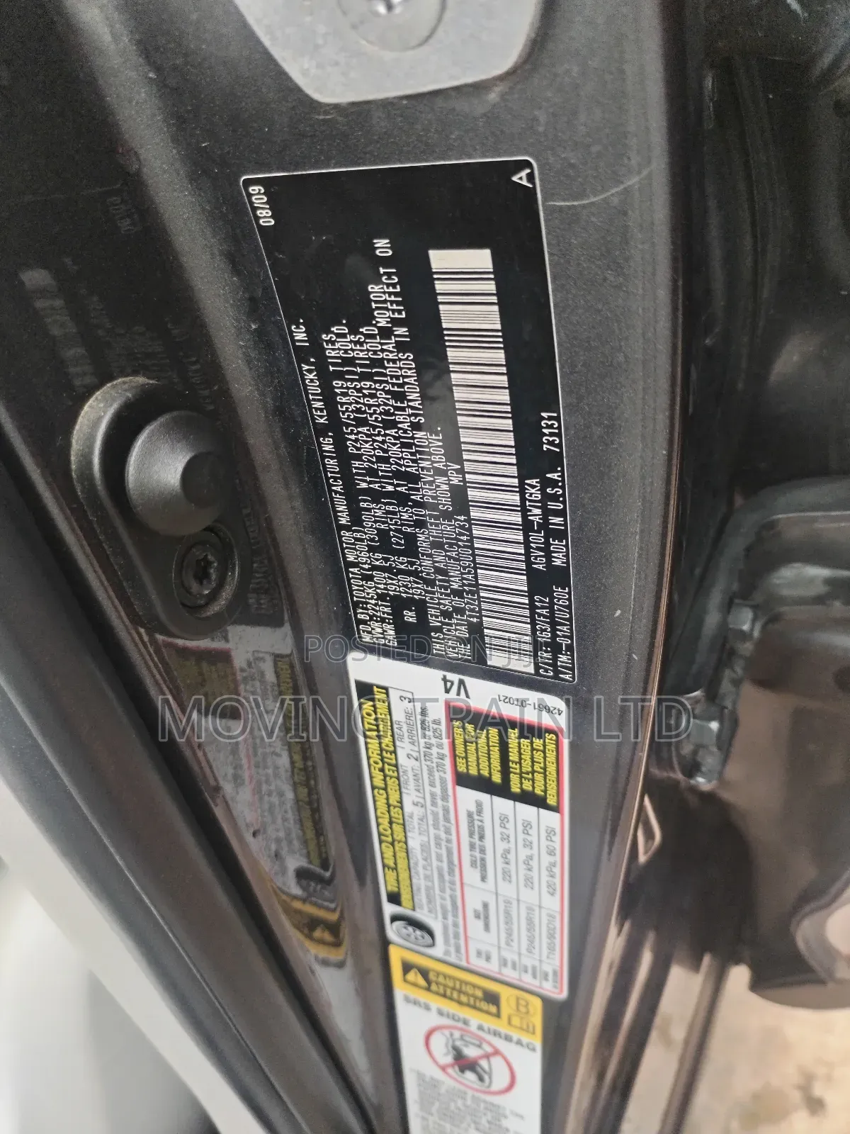 Toyota Venza V6 2010 Gray