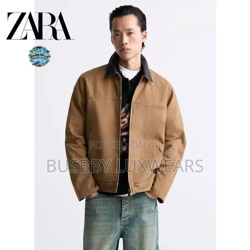 Zara Denim Work Wear Jackets For Men