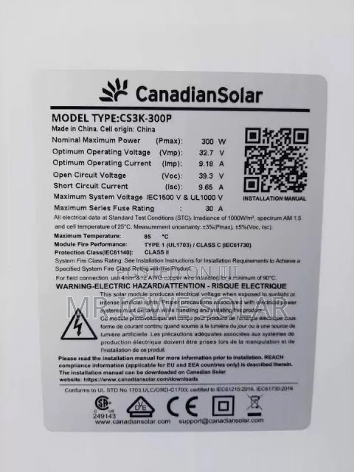 300watts Solar Panel