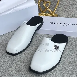 All White Flat Half Shoe Available