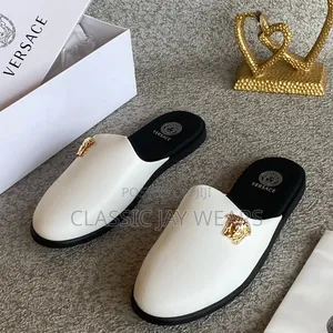 All White Flat Half Shoe Available