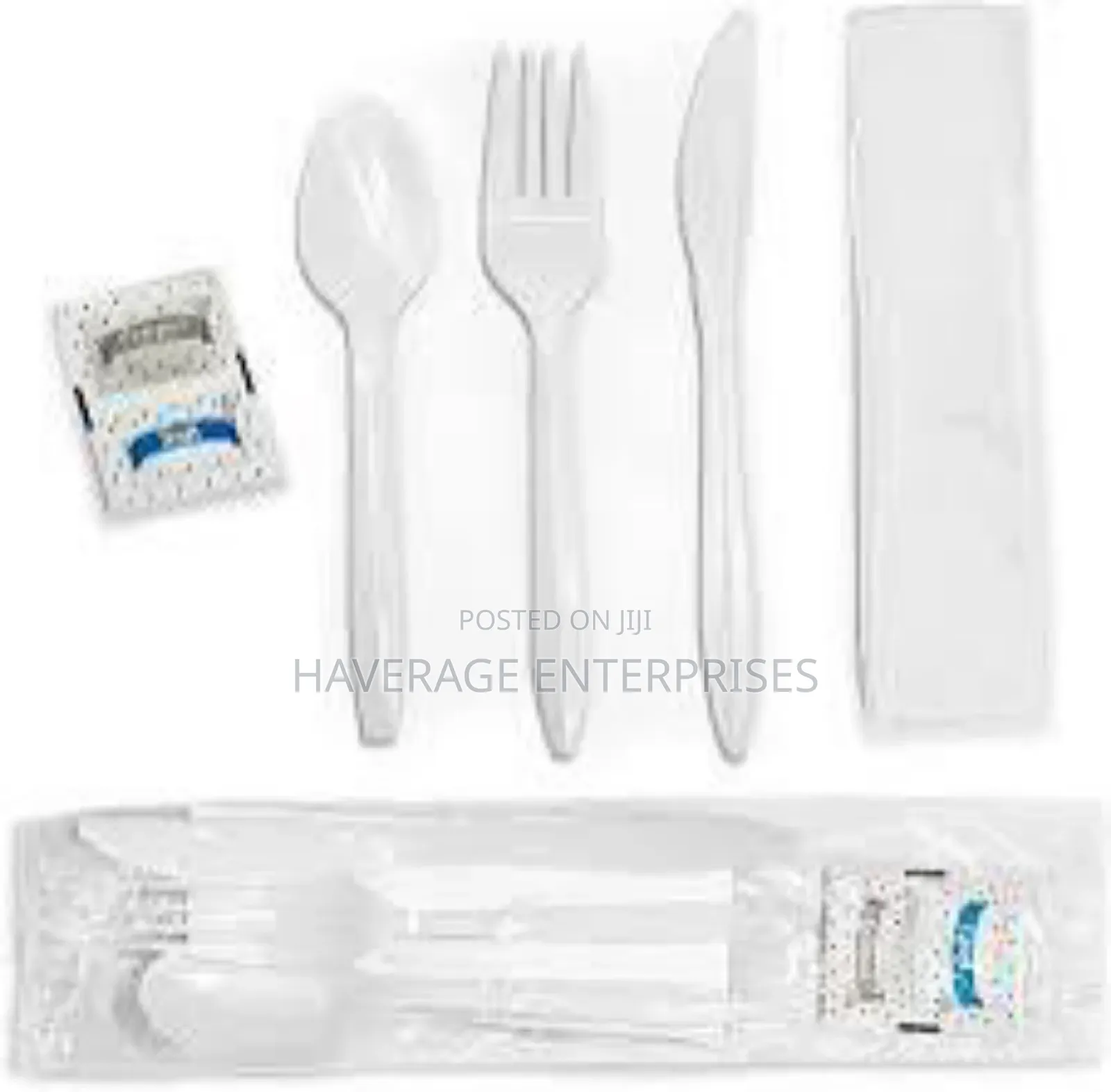 Cutlery Sets Clear Plastic Fork, Knife Spoon 500pces