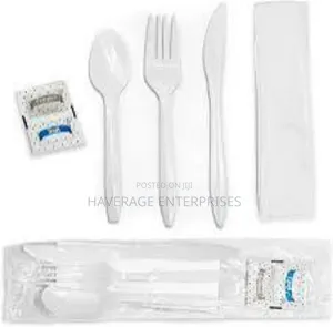 Cutlery Sets Clear Plastic Fork, Knife Spoon 500pces