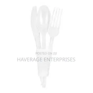 Cutlery Sets Clear Plastic Fork, Knife Spoon 500pces