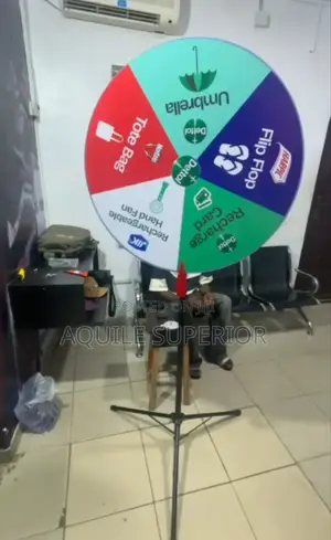 Spin and Win Stand Printing.  ##
