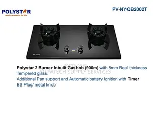 Polystar 2 Burner Inbuilt Gasshub (900mm)