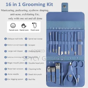 16 in 1 Manicure Pedicure Tool Set With Purse