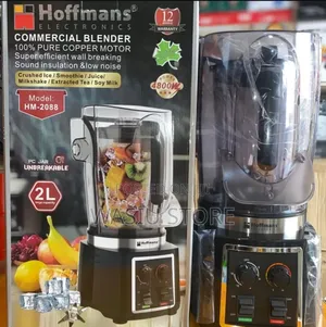 Hoffmans Low Noise Commercial Blender, Model Hm-2088