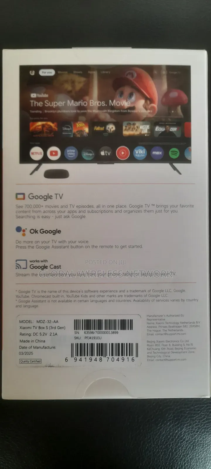 Xiaomi Mi Tv Box S (3rd Gen Global Version)