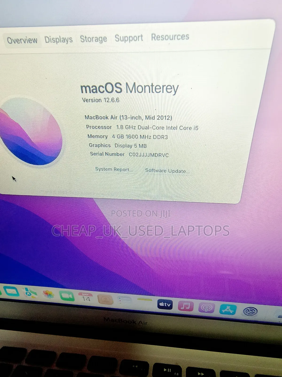 Laptop Apple MacBook Air 2012 4GB Intel Core I5 SSD 128GB