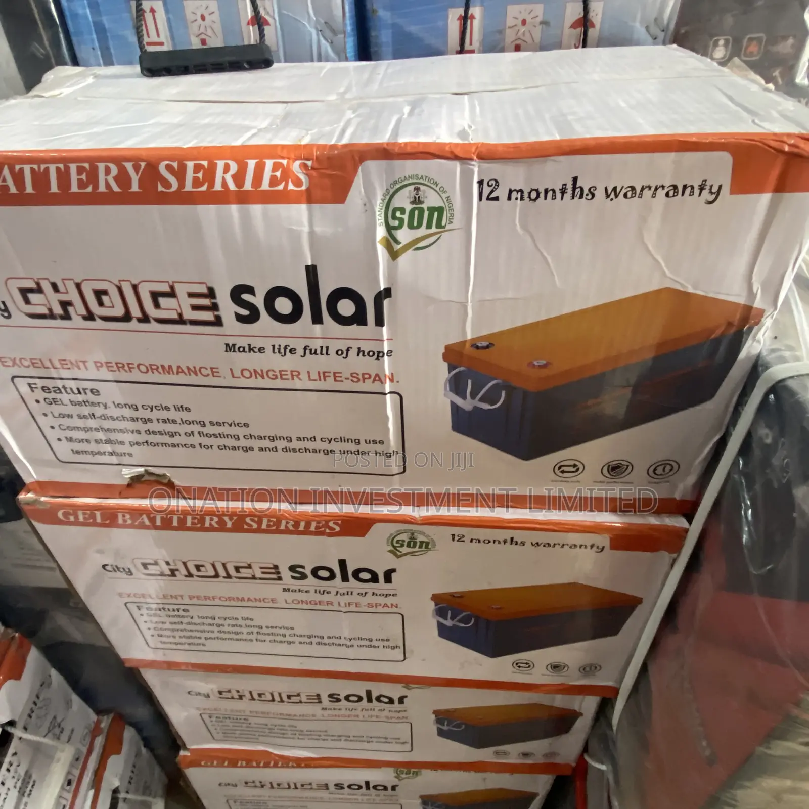220ah 12v Choice Solar Gel Battery for sale - Onation Investment ...