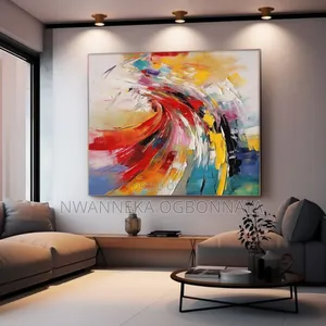 Photo - Abstract Print Shower Curtain Bathroom Decoration