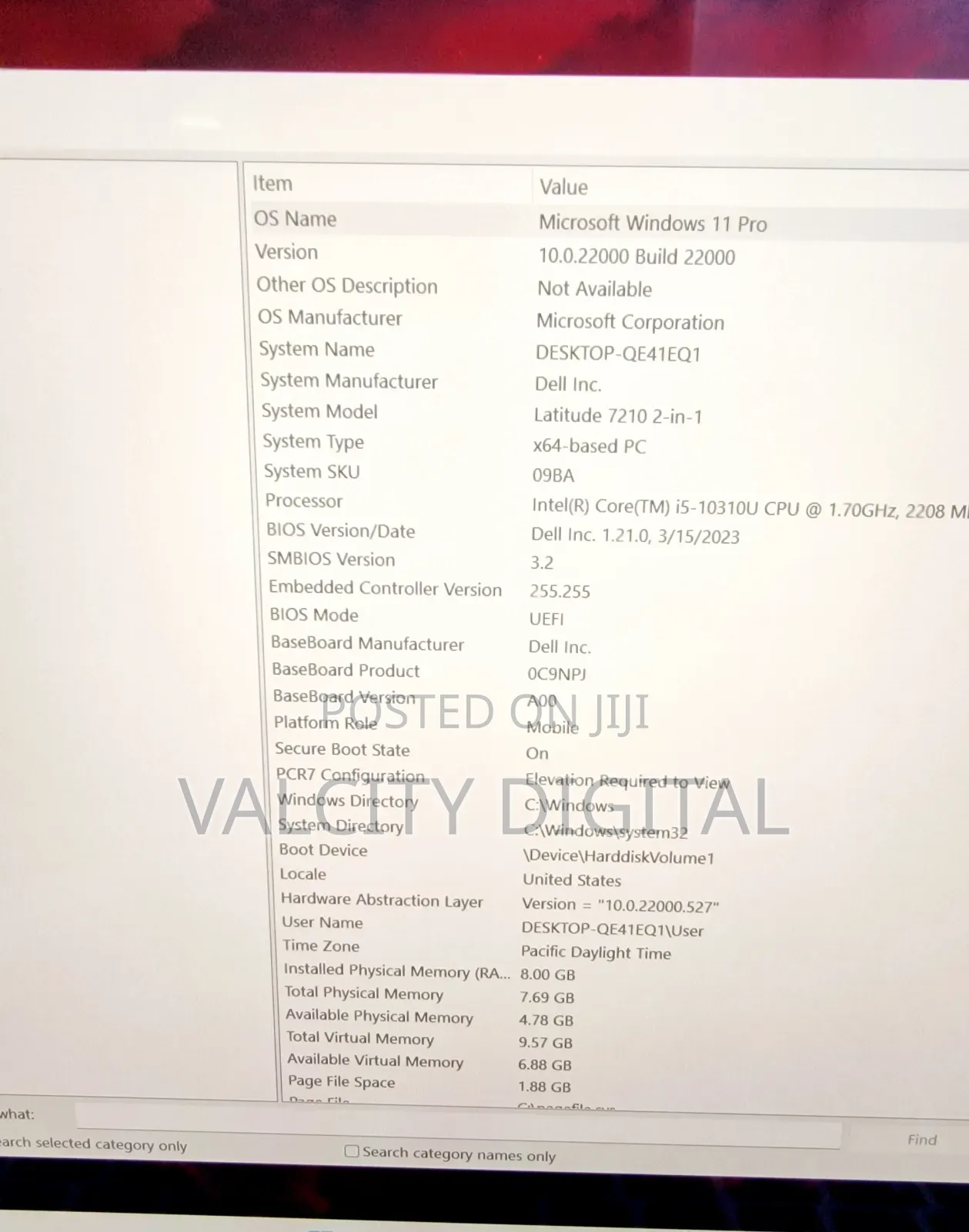 Laptop Dell 8GB Intel Core i5 SSD 256GB
