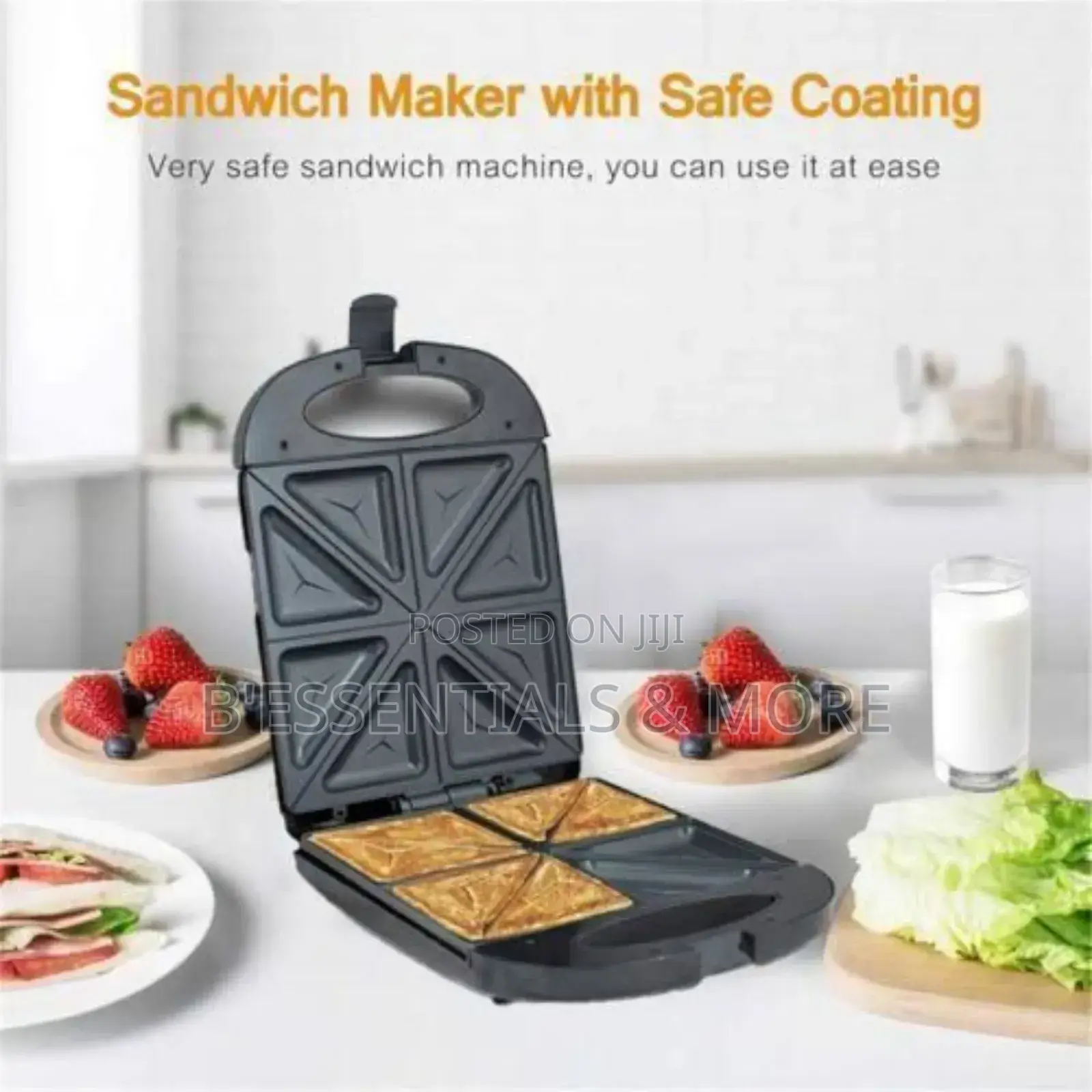 4 Face Sandwich Maker Stainless Top