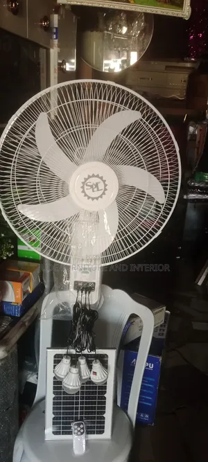18inch Rechargeable Fan With 4 Bulbs