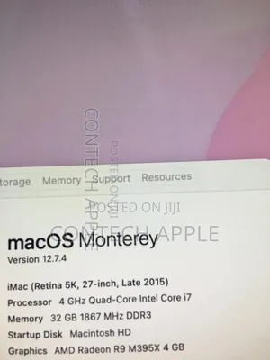 Desktop Computer Apple iMac 32GB Intel Core I7 SSHD (Hybrid) 2T