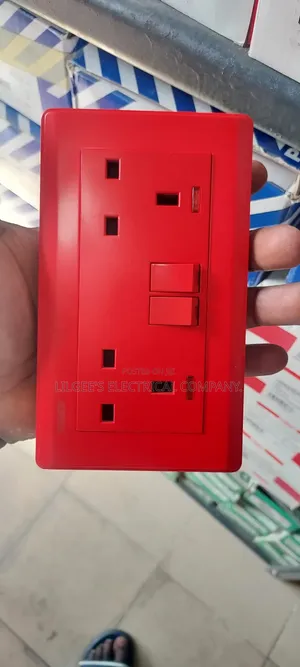 Original Clipsal Red Double Socket
