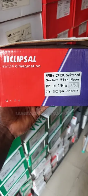 Original Clipsal Red Double Socket