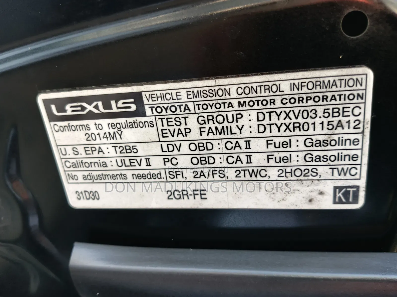 Lexus ES 350 FWD 2014 Black