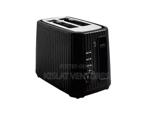 George Home Ribbed Toaster 2 Slice- Black