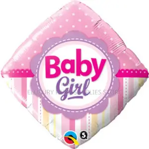 Diamond Shape Baby Girl Baby Shower Balloon