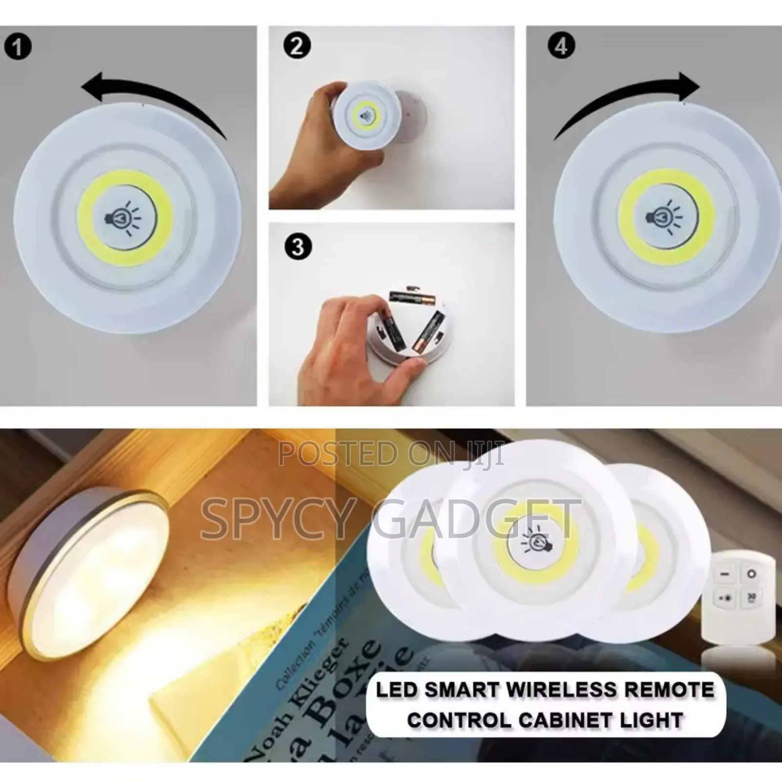 3-in-1 Wireless Under Furniture Light With Remote Control