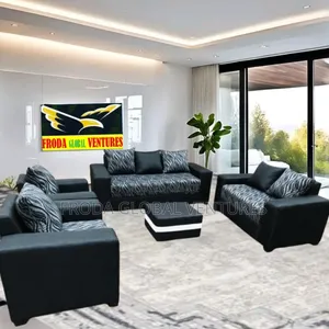 Sofa Chairs and Puffy Table. Set of 3+2+1+1 Seaters. Ebc1