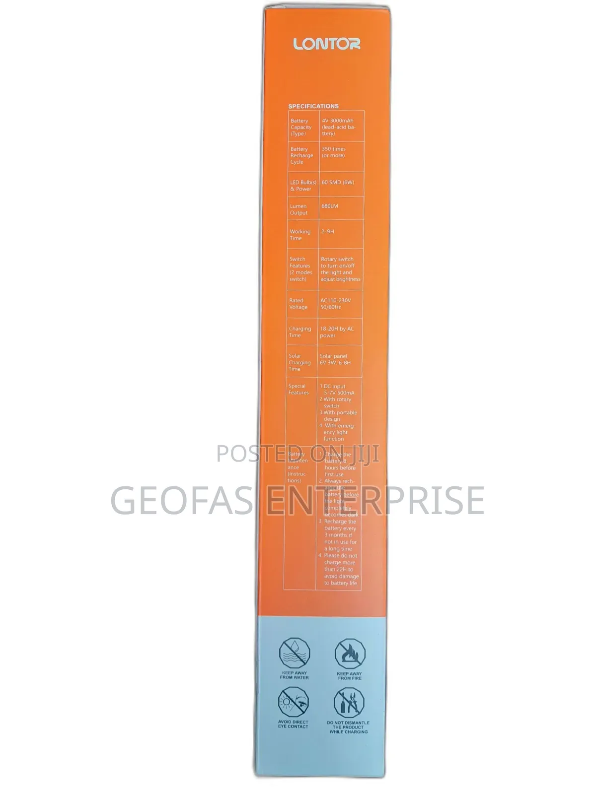 Lontor 6w Rechargeable 3000mah Led Emergency Light CTL-El178