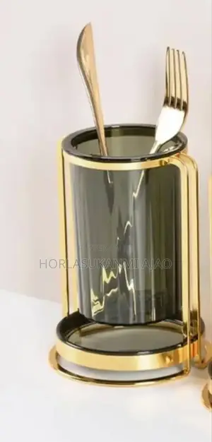 Luxury Acrylic Gold Cutlery Rack.