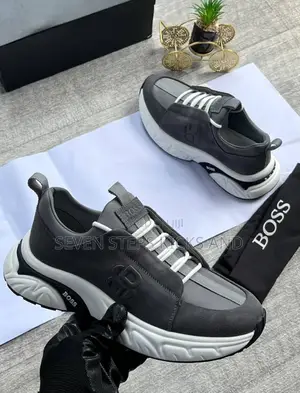 Top Quality Hugo Boss Suede Italian Men Sneakers