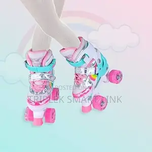 Quad Skate Adjustable Size 35 - 38 With Wheel Lights.