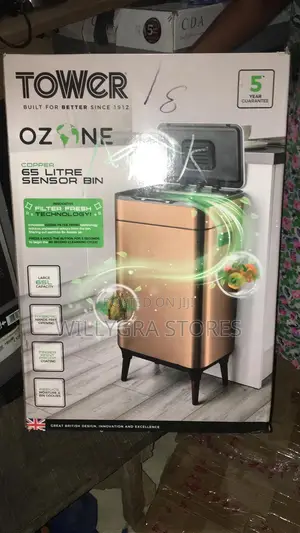 Tower 65l Ozone Sensor Bin Copper