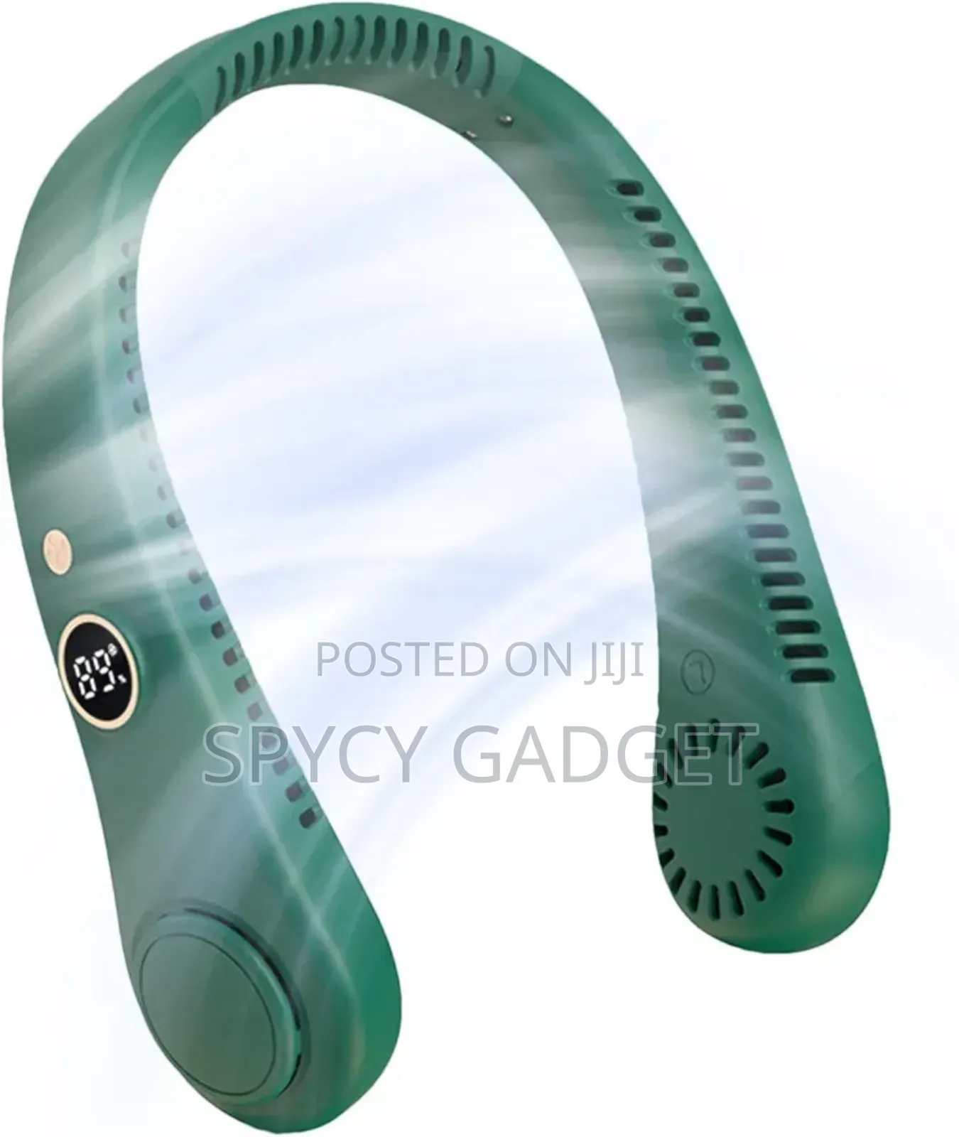 Rechargeable Neck Hanging Fan With Digital Led Display