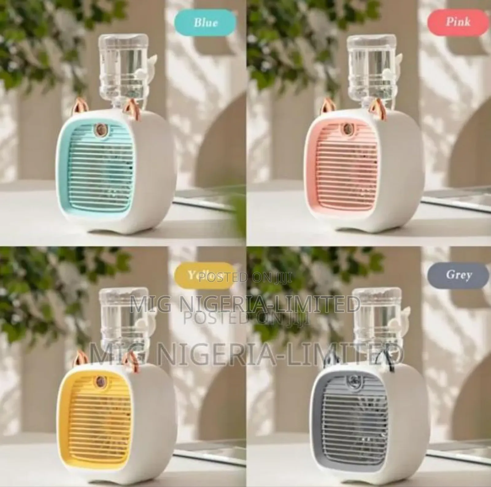 Mini Table Fan, Usb Rechargeable Humidifier,Water Cool Fan