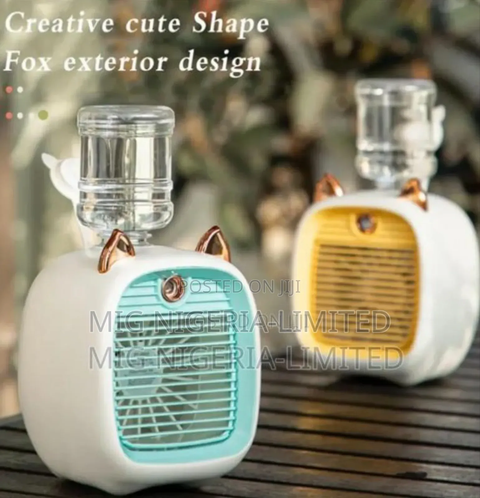 Mini Table Fan, Usb Rechargeable Humidifier,Water Cool Fan