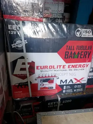 220 A  12 V Eurolite Tall Tubular Solar Battery