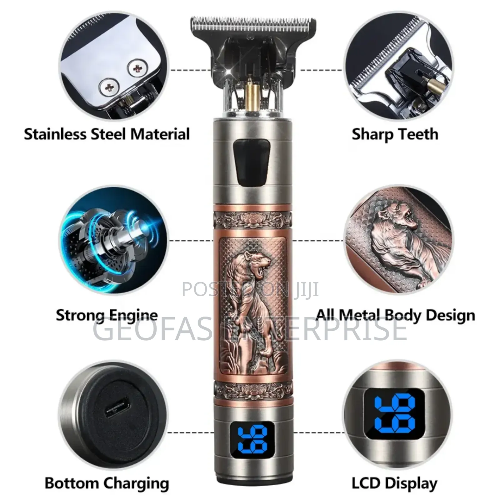 Professional Rechargeable Cordless Hair Cut Shave Trimmer