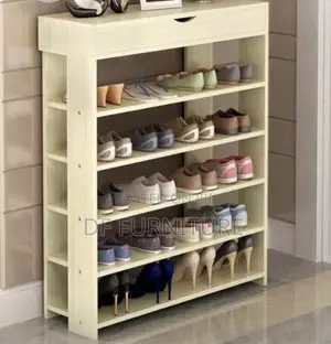 Brand New Cream Color Shoe Rack With Large Top Storage