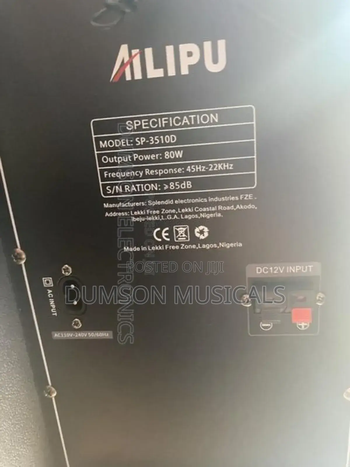 Ailipu Pa System 8000watts 15 Inches