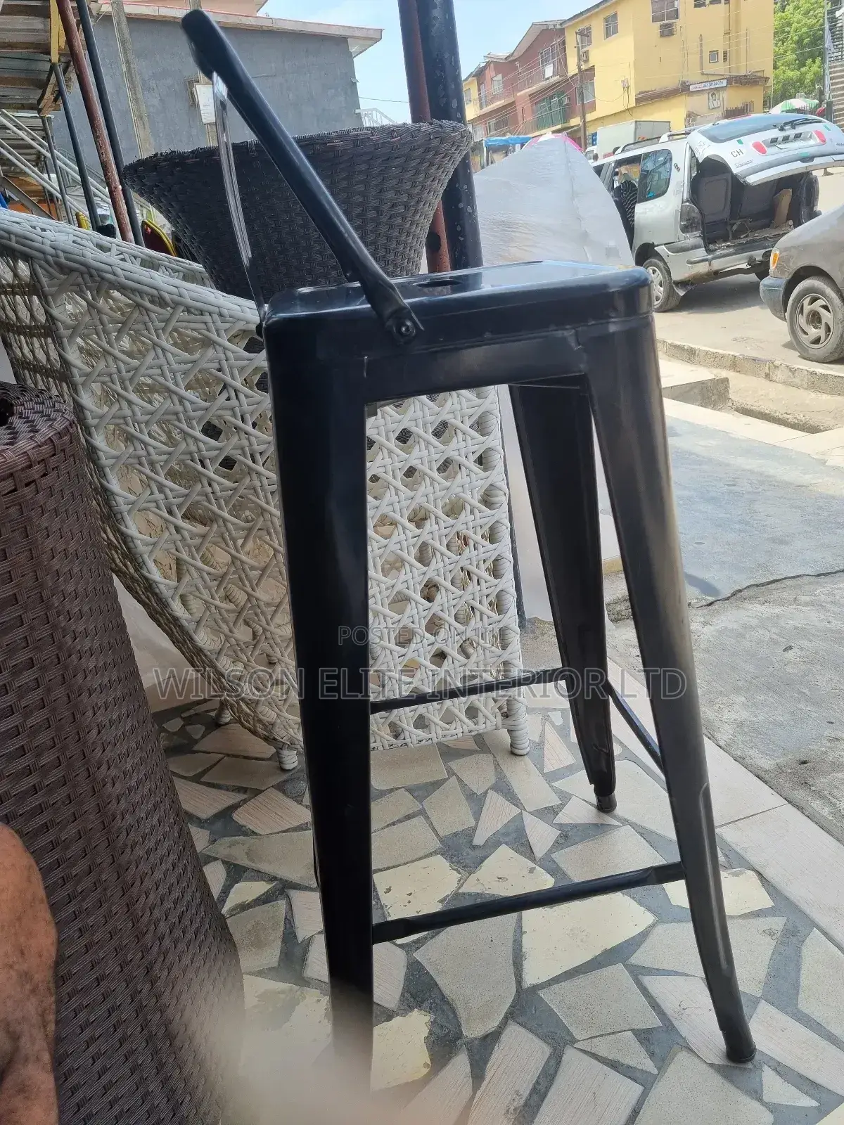 High Metal Bar Stool