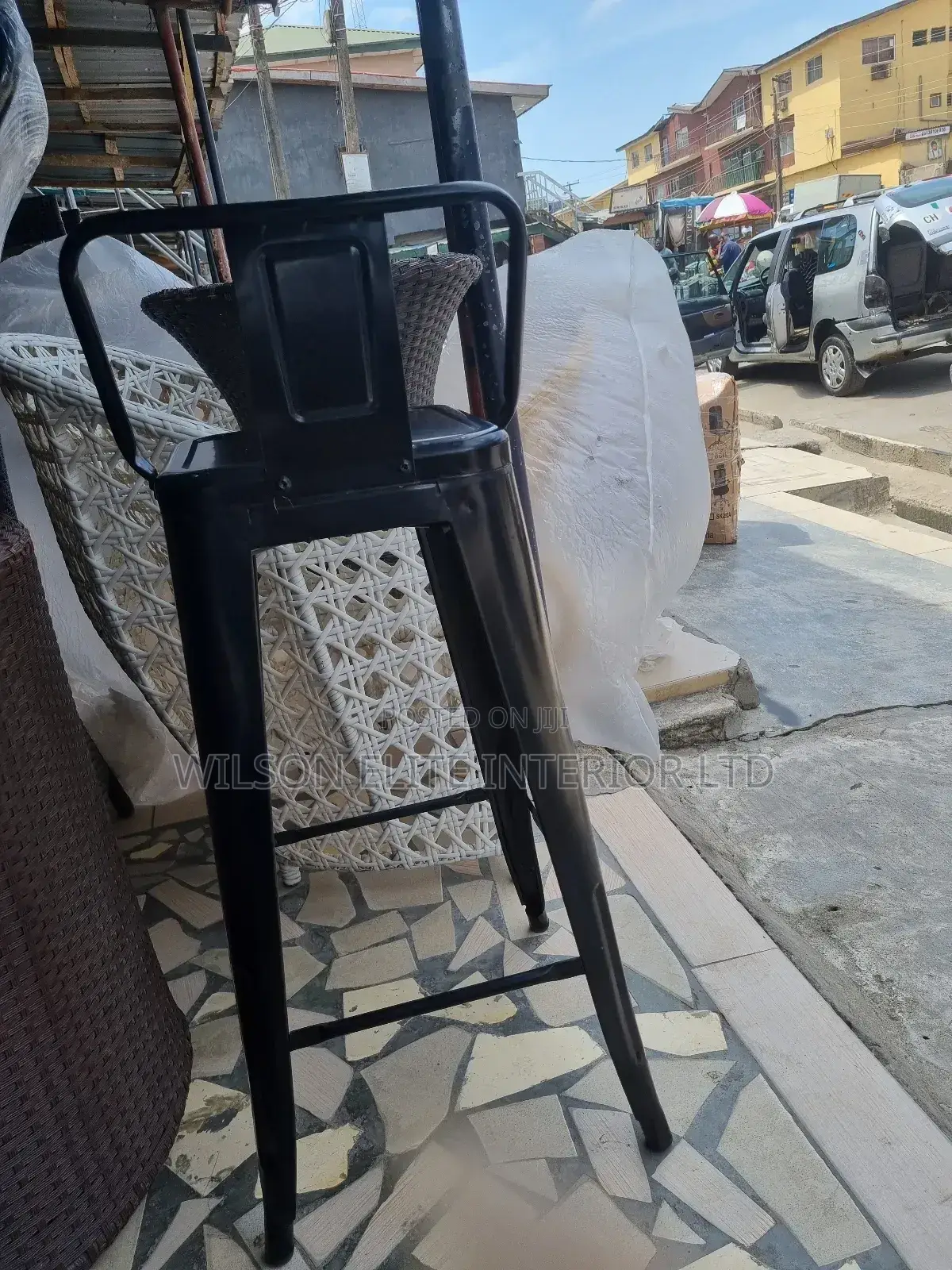 High Metal Bar Stool