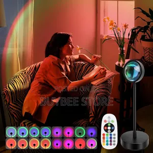 Photo - Sunset Lamp Rainbow Projector Night Light 360°