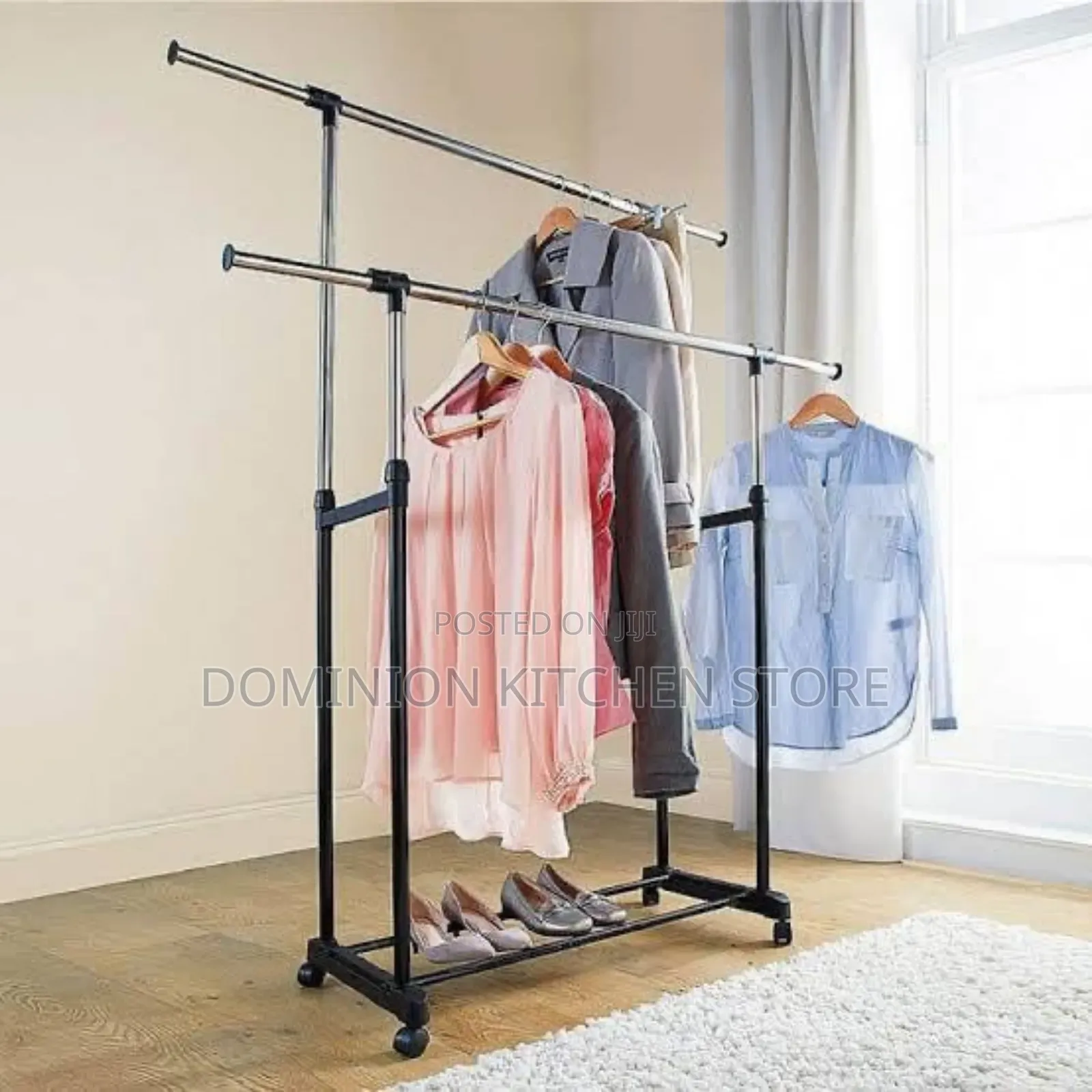 Extended Double Pole Cloth Hanger